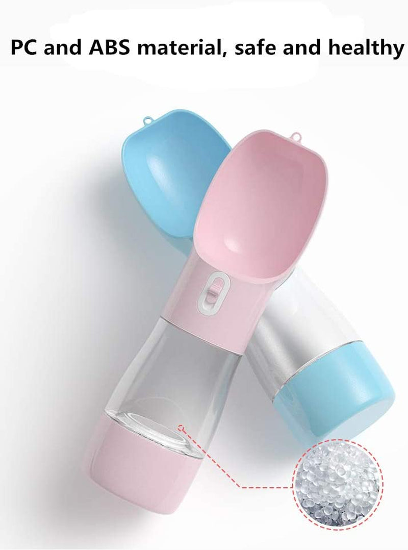 Ultimate Portable Dog Water Bottle - Leak-Proof Dispenser with Bowl & Food Container for Outdoor Adventures - Perfect for Hiking, Travel, and Walking - Blue