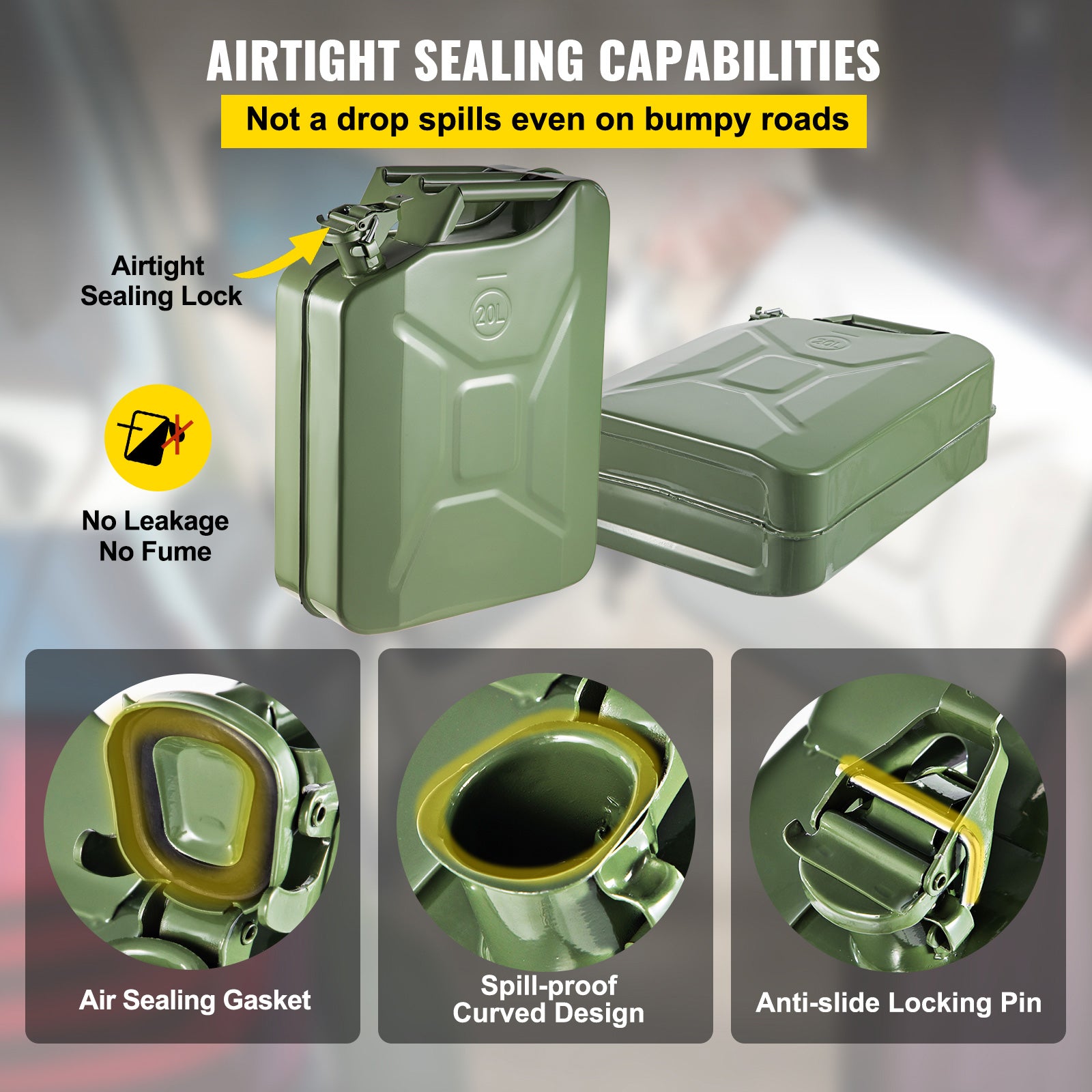 VEVOR Jerry Fuel Can, 5.3  Gallons. Apex certified