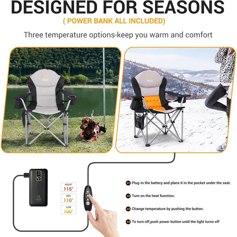 The heated camp chair 