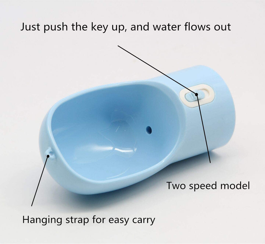 Ultimate Portable Dog Water Bottle - Leak-Proof Dispenser with Bowl & Food Container for Outdoor Adventures - Perfect for Hiking, Travel, and Walking - Blue