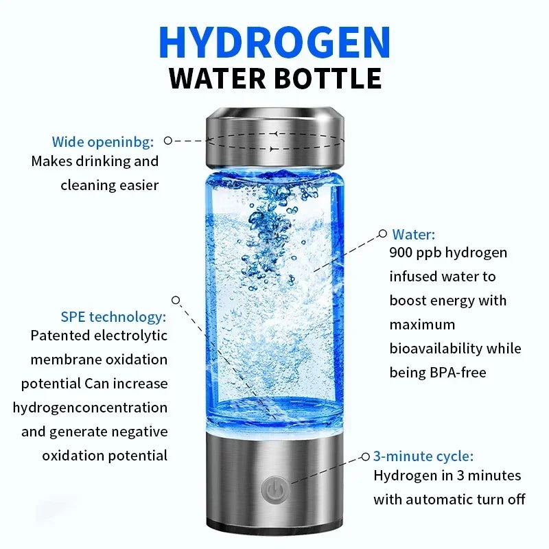 Rich Hydrogen Oxygen Water Cup H2 Inhalation Device Water Bottle 